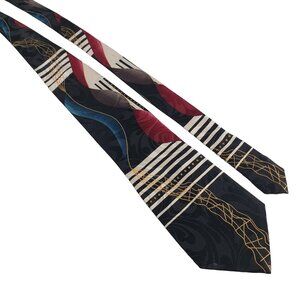 Roffe Mens Necktie Tie Art Deco Designer Accessory Work Office Dad Gift